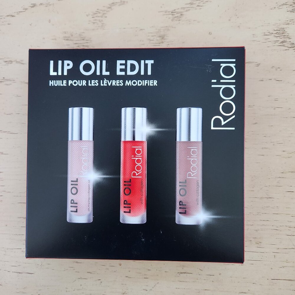 Rodial Plumping Collagen Lip Oil Trio, 0.39 fl oz, 3-pack NWT